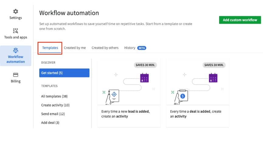 pipedrive workflow automation