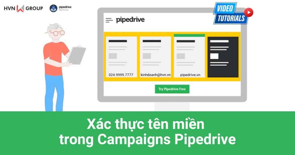 xác thực tên miền trong campaigns pipedrive